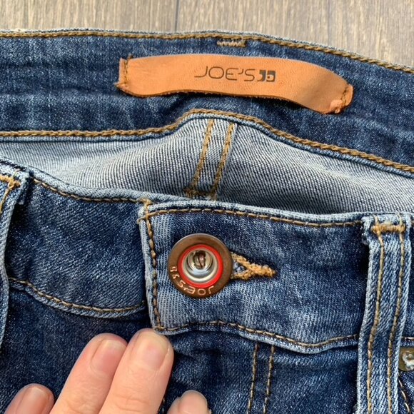 Joe's Jeans Skinny Ankle Jeans Icon Mid Rise Denim Raw Hem Roamie Size 25 - Picture 8 of 10